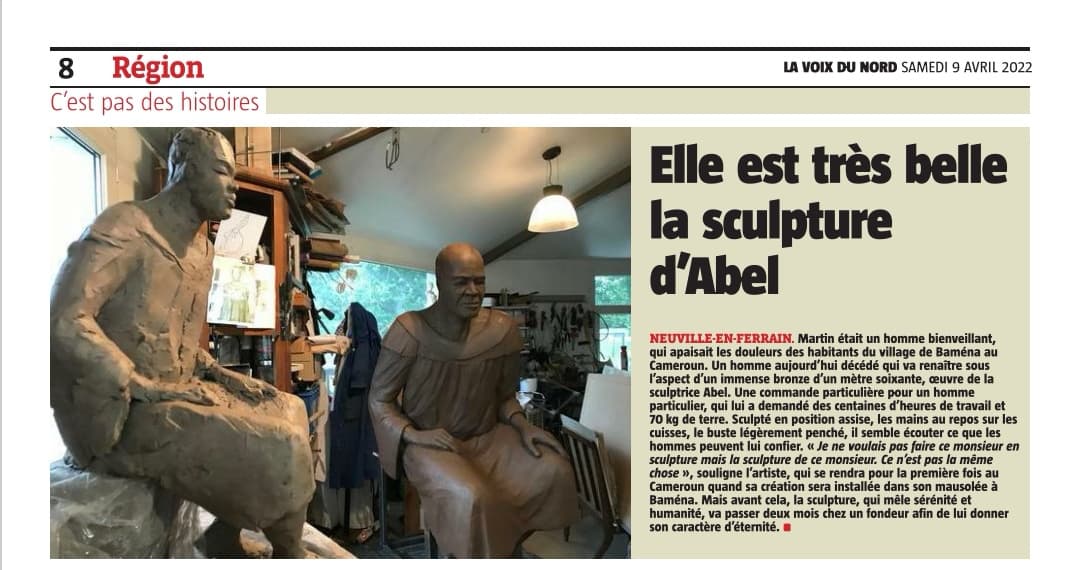 LA VOIX DU NORD - ABEL sculpture 9 avril 2022
